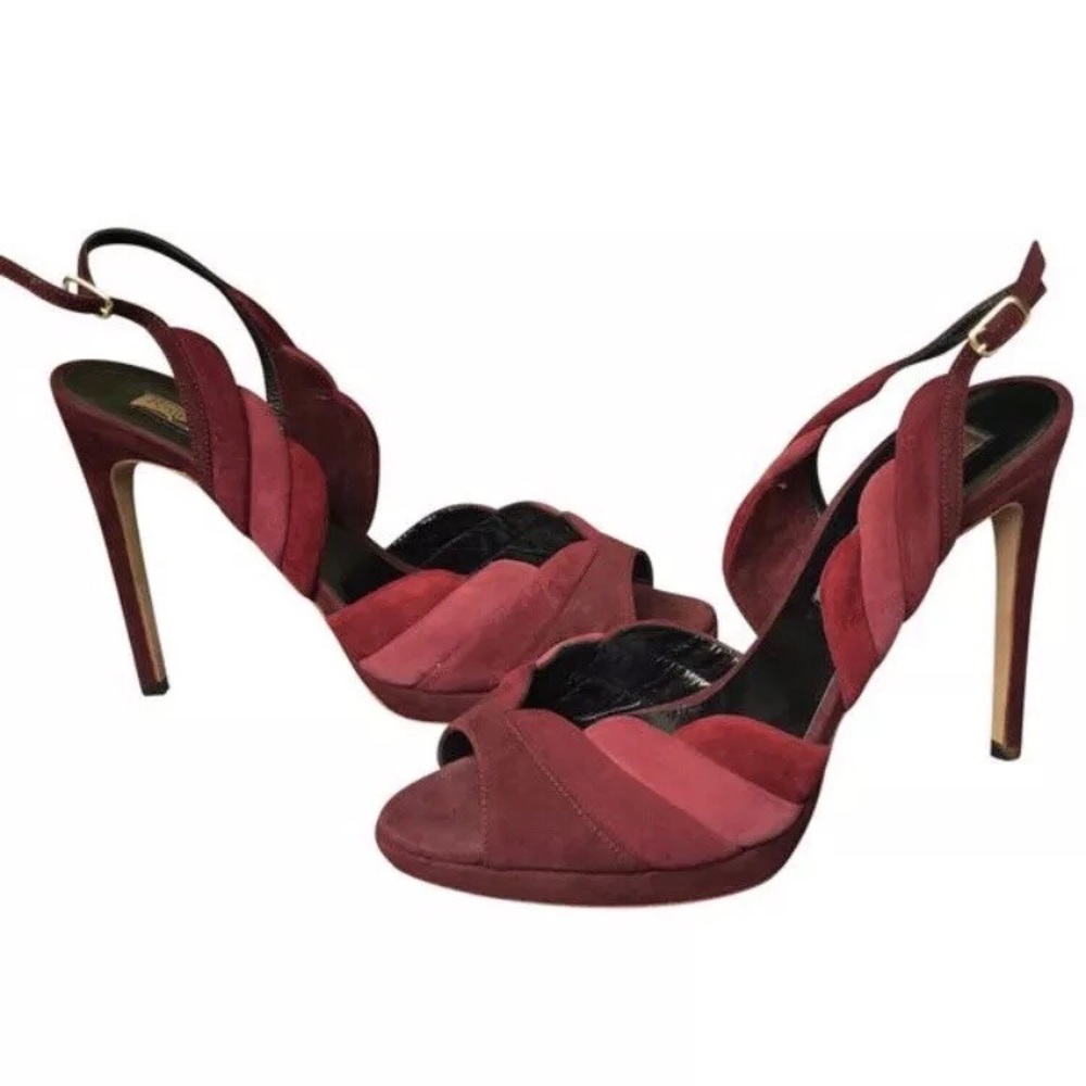 Burgundy Rupert Sanderson Vero Cuoico heels